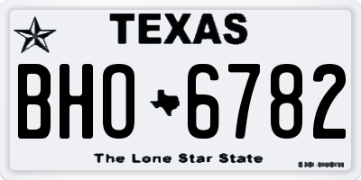 TX license plate BHO6782