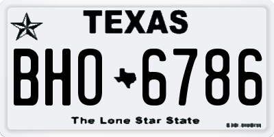 TX license plate BHO6786