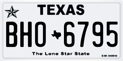 TX license plate BHO6795