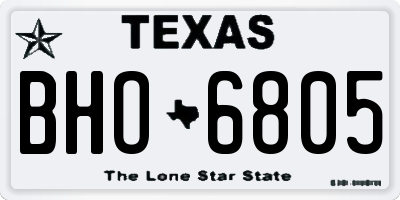 TX license plate BHO6805