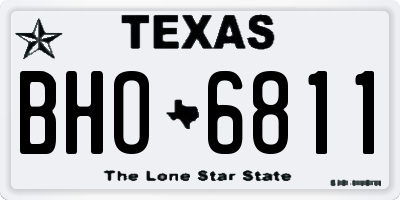 TX license plate BHO6811