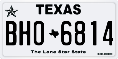 TX license plate BHO6814