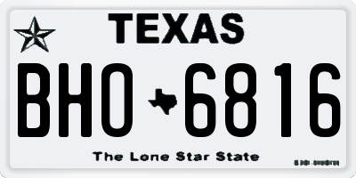 TX license plate BHO6816