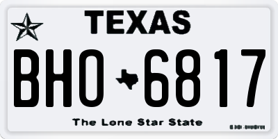 TX license plate BHO6817