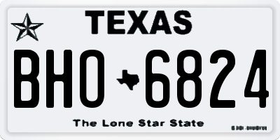 TX license plate BHO6824