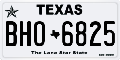 TX license plate BHO6825