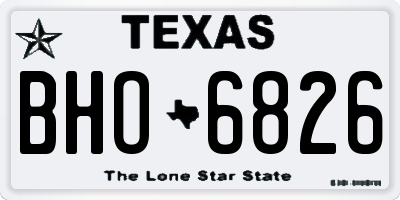 TX license plate BHO6826
