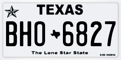 TX license plate BHO6827