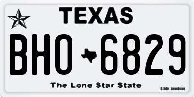TX license plate BHO6829