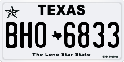 TX license plate BHO6833
