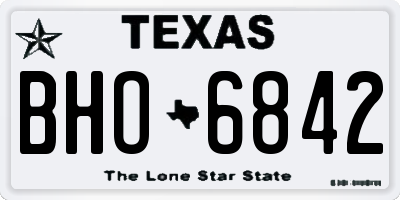 TX license plate BHO6842