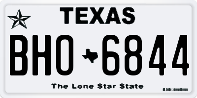 TX license plate BHO6844