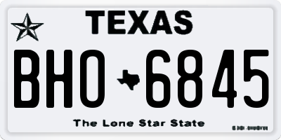 TX license plate BHO6845