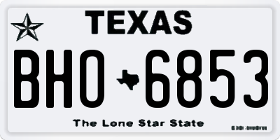 TX license plate BHO6853
