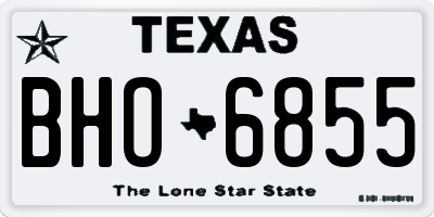 TX license plate BHO6855