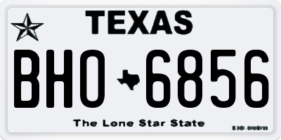 TX license plate BHO6856