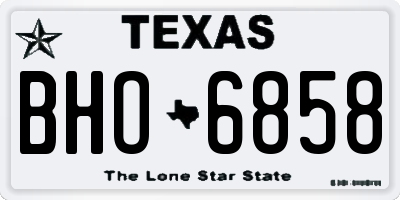 TX license plate BHO6858