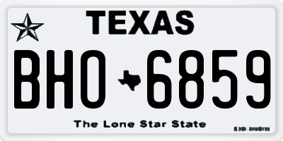 TX license plate BHO6859