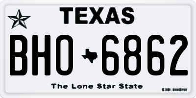 TX license plate BHO6862