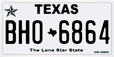 TX license plate BHO6864