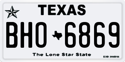 TX license plate BHO6869