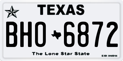TX license plate BHO6872