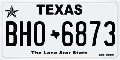 TX license plate BHO6873