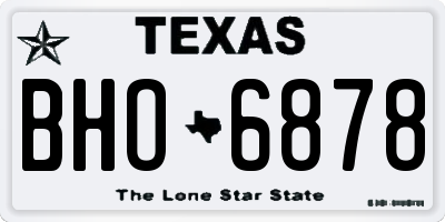 TX license plate BHO6878