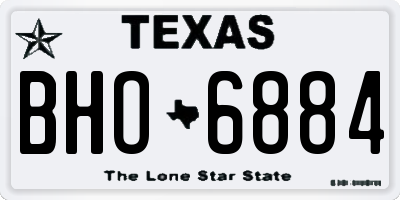 TX license plate BHO6884
