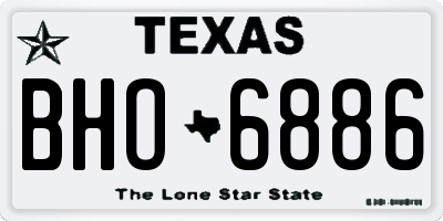 TX license plate BHO6886