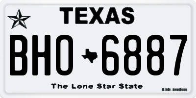 TX license plate BHO6887
