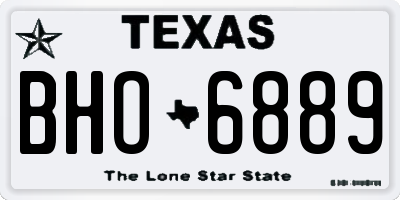 TX license plate BHO6889