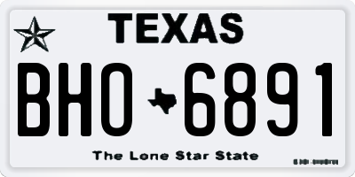 TX license plate BHO6891