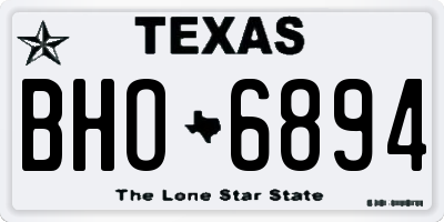 TX license plate BHO6894