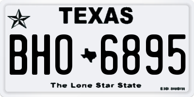 TX license plate BHO6895