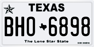 TX license plate BHO6898