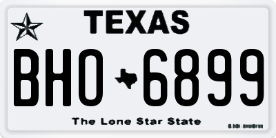TX license plate BHO6899