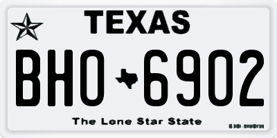 TX license plate BHO6902