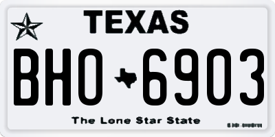 TX license plate BHO6903