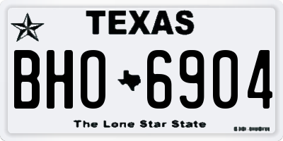 TX license plate BHO6904