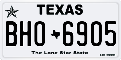 TX license plate BHO6905
