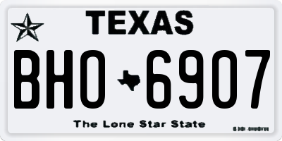 TX license plate BHO6907