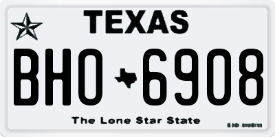 TX license plate BHO6908
