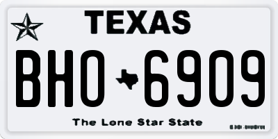 TX license plate BHO6909