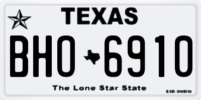 TX license plate BHO6910