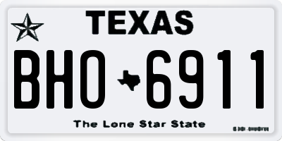 TX license plate BHO6911