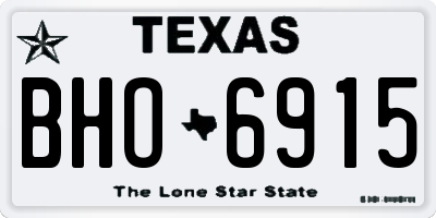 TX license plate BHO6915