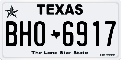 TX license plate BHO6917