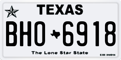 TX license plate BHO6918