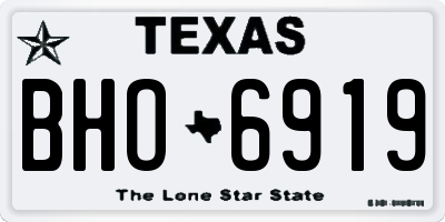 TX license plate BHO6919